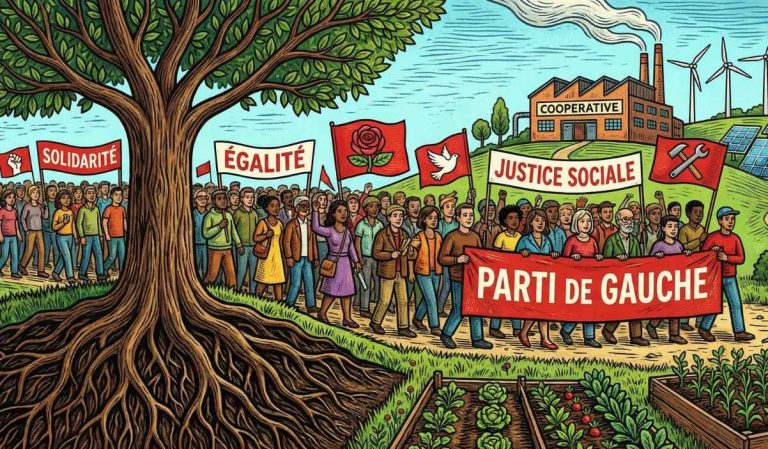 Illustration sur les partis de gauche en France