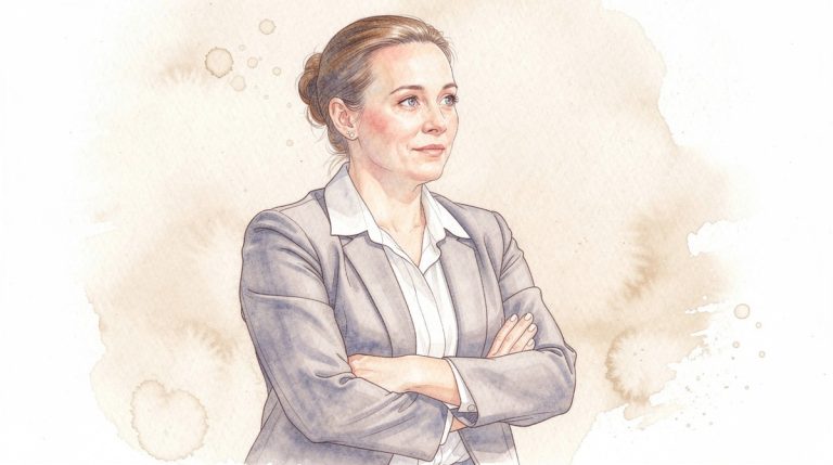 Portrait aquarellé d'Annabelle Brunet, élue à Perpignan