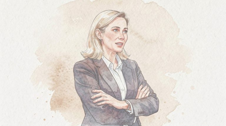 Portrait aquarellé de Laure Miller, députée de la Marne