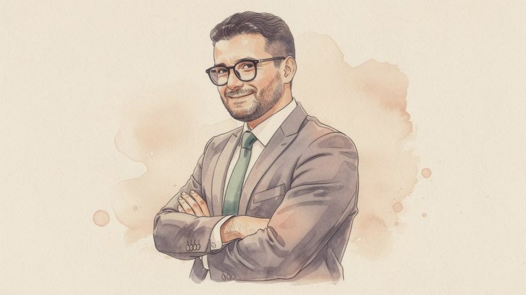 Portrait aquarelle de Kadir Mebarek